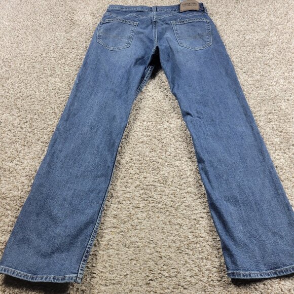 Signature Levi Strauss Jeans Mens 32x29 Tag 30x30 S61 Relaxed Fit Dark Wash - Picture 5 of 7